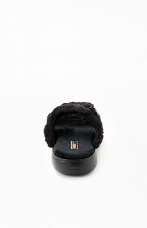 Women's Suede Fur Mayu Sandals image number 3