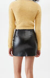 Faux Leather Slit Mini Skirt Faux Leather Slit Mini Skirt image number null