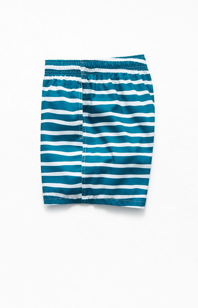Double Stripe 18" Swim Trunks