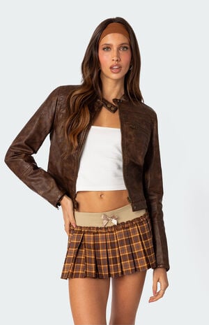 Teddi Washed Faux Leather Jacket image number 5
