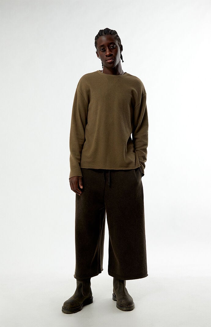Civil Washed Black Cropped Baggy Sweatpants