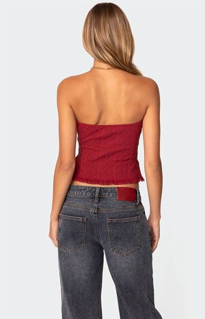 Lacey Knit Tube Top image number 5