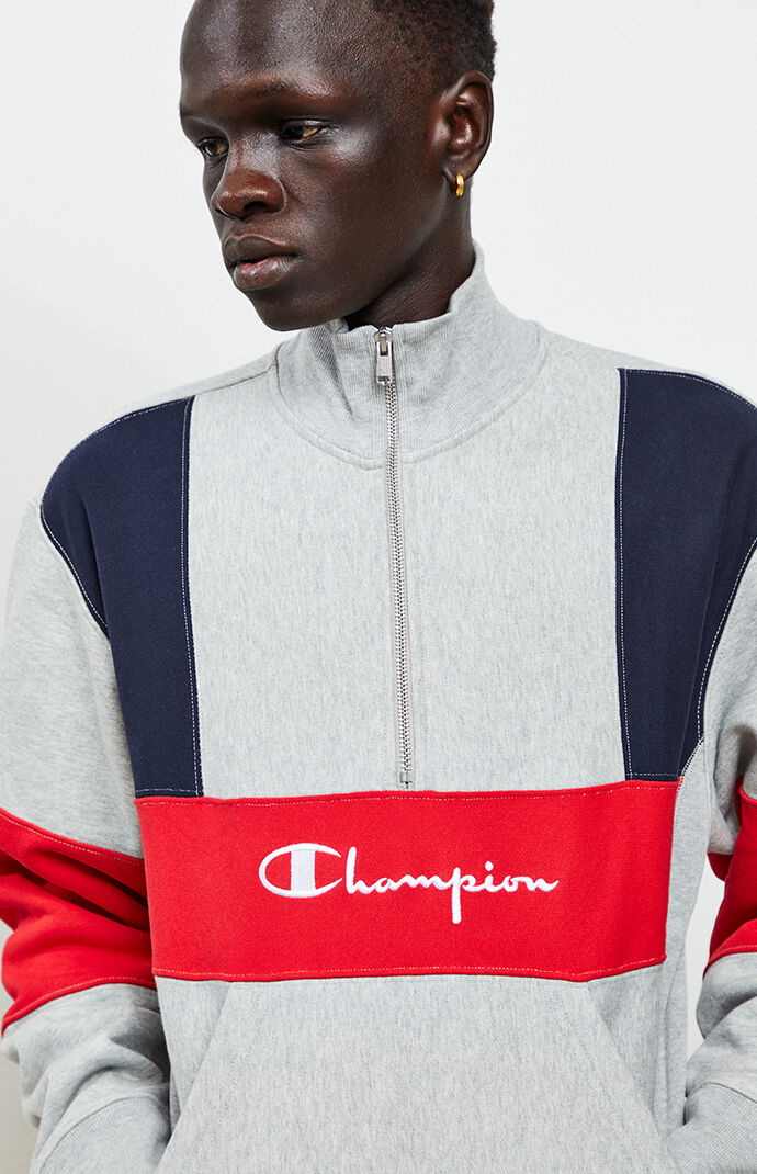 champion reverse weave quarter zip