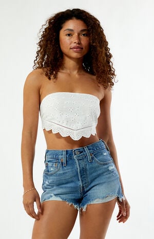 Embroidered Handkerchief Top image number 2