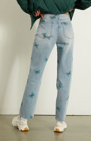 Eco Butterfly Print Dad Jeans image number 4
