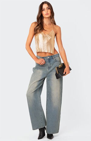 Braya Washed Low Rise Baggy Jeans image number 2