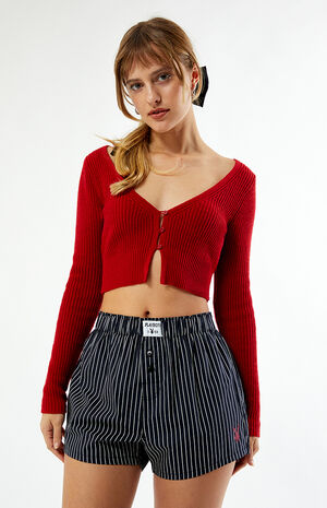 By PacSun Pinstripe Boxer Shorts image number 1