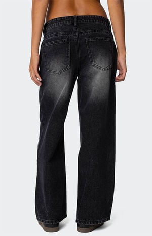 Petite Magda Low Rise Acid Wash Jeans image number 5