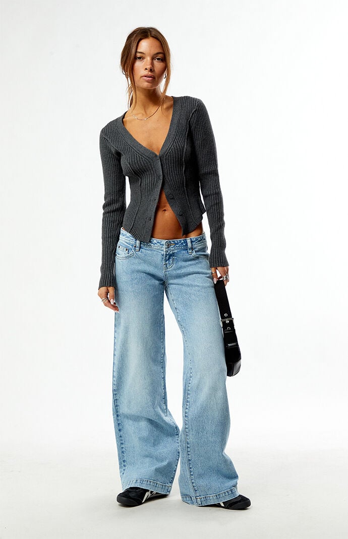 Pacsun Kaia Ultimate Low Rise Baggy Jeans Light Blue