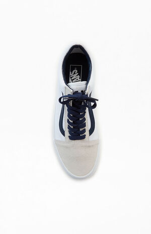 White & Blue Old Skool Club Shoes image number 5