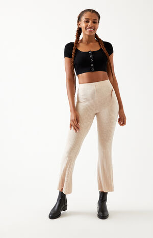 Ribbed Flare Pants image number 2