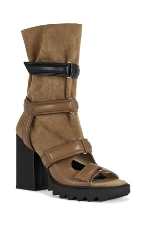 Women's Tan Thierry Faux Suede Booties image number 2