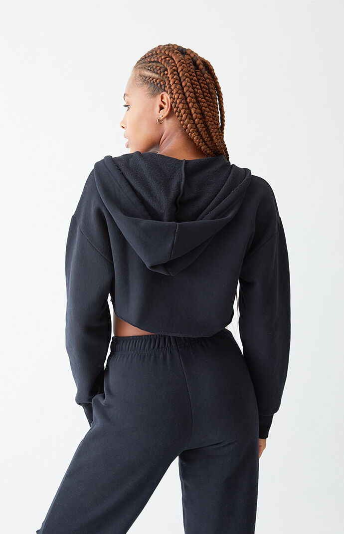 Raw cut discount crop hoodie