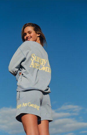 Sunny Days Are Coming Henley Sweatshirt image number 3
