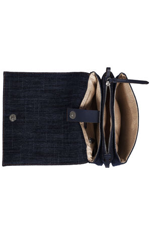 Bling Horseshoe Denim Messenger Bag image number 6