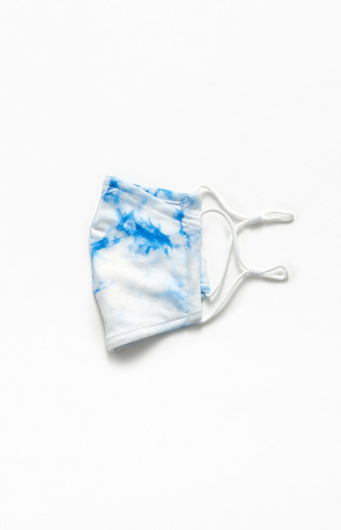 Blue Tie-Dyed Face Mask