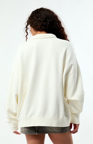 Co-Created Embroidered Quarter-Zip Sweatshirt image number 4
