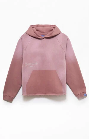 Rose Taupe Vintage Wash Heavyweight Raglan&nbsp;Cutoff&nbsp;Oversized Fleece Hoodie image number 1