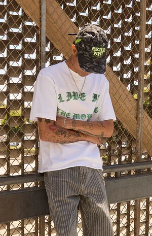 No Life Distressed Camo Dad Hat image number 1