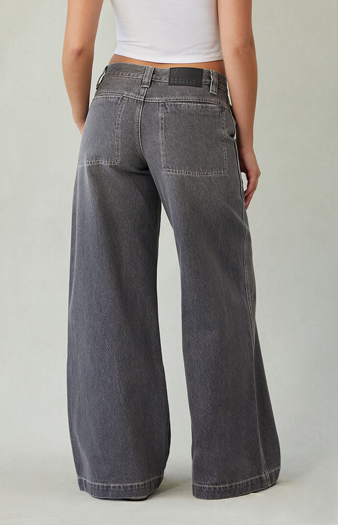 Pacsun Sloane Ultra Baggy Jeans Contrast Stitch Gray | Pacsun