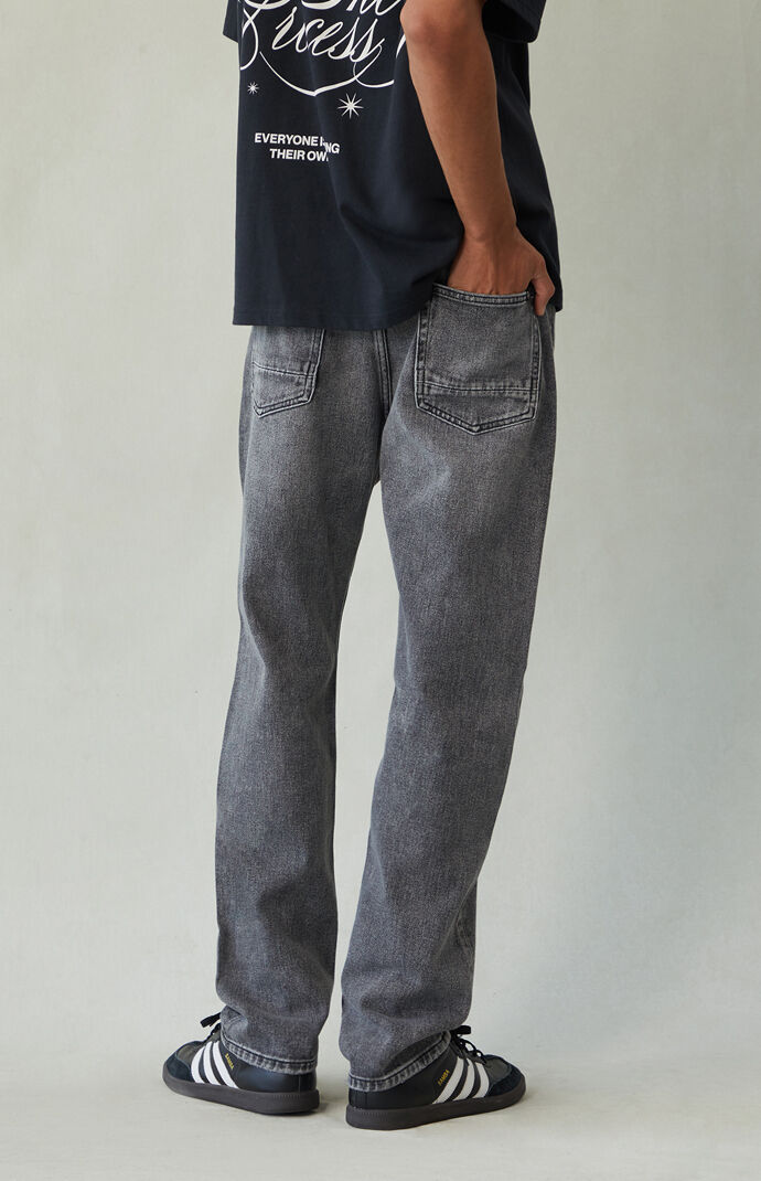Pacsun Cade Straight Jeans Ripped Black Wash