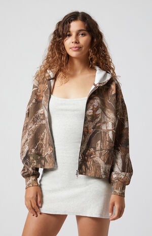 Active Sweat Modal Cropped Zip Up Hoodie image number 4