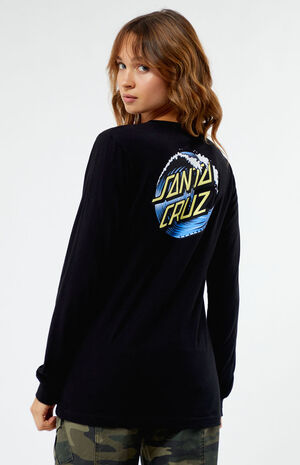 Wave Dot Long Sleeve Boyfriend T-Shirt image number 2