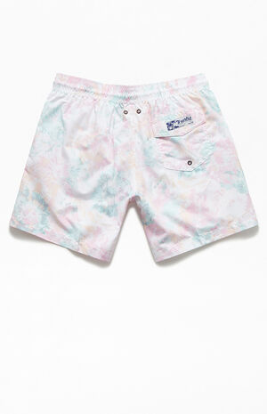 Watercolor Tie Dyed 16" Swim Trunks Watercolor Tie Dyed 16" Swim Trunks image number null