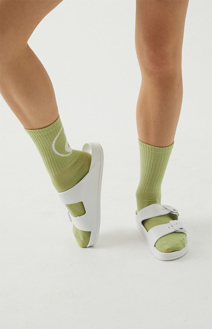 Women's Rubber Double Buckle Slide Sandals