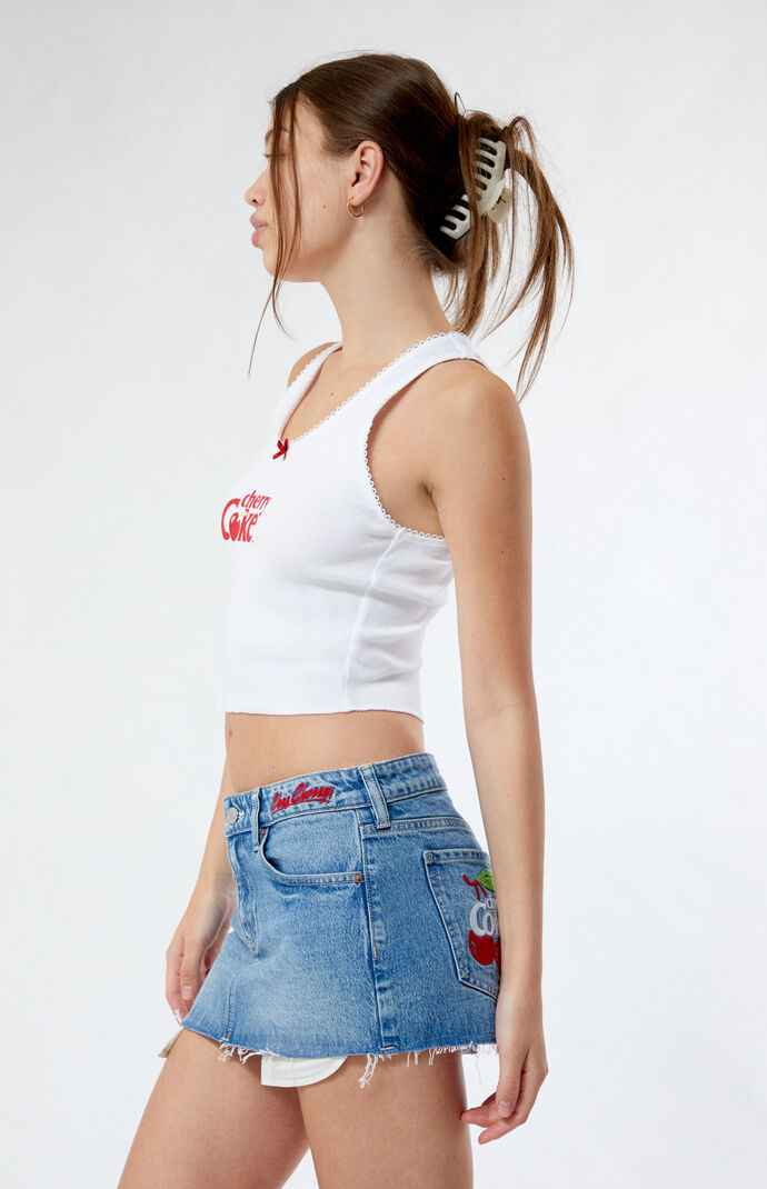 Pacsun red denim skirt 2025