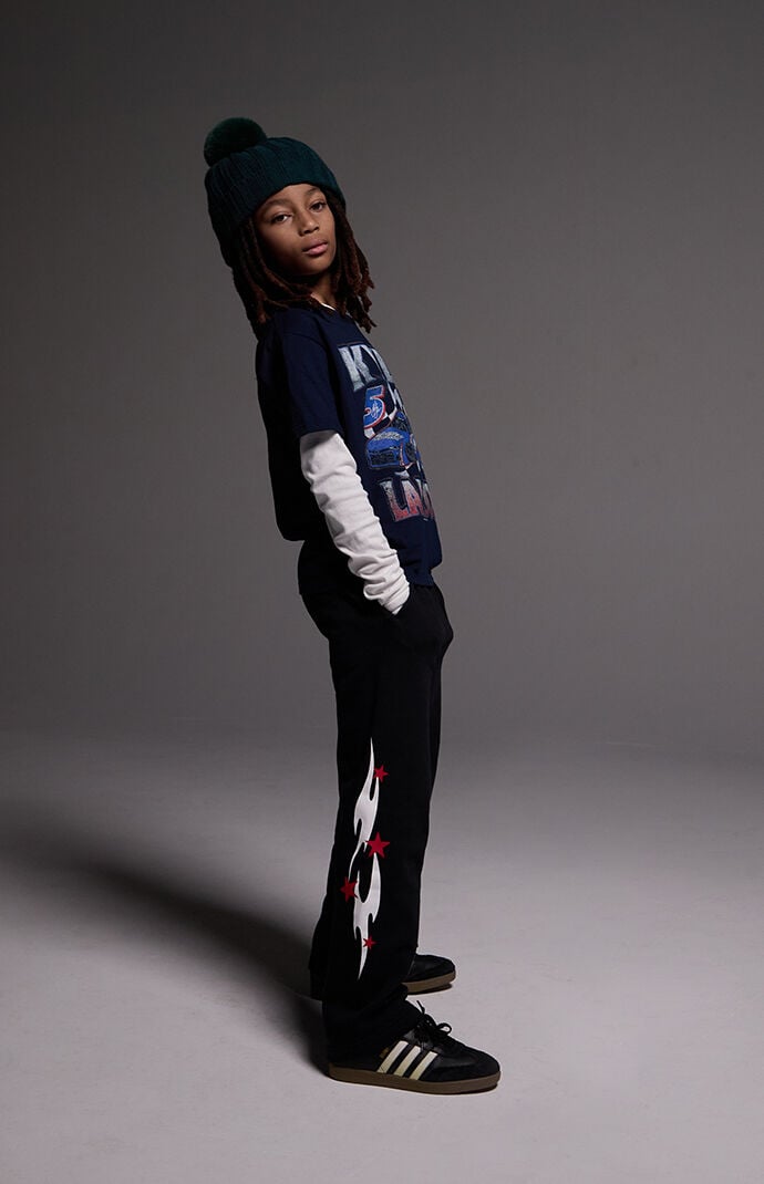 Pacsun Kids Flame Baggy Sweatpants