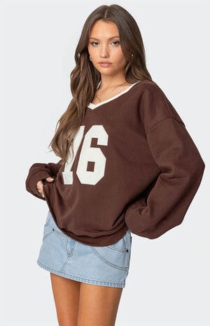 76 Oversized V Neck Sweater image number 3