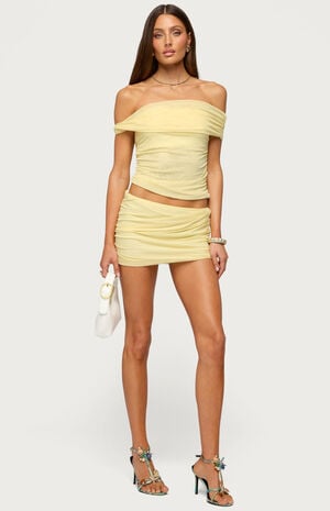 Raquela Ruched Off The Shoulder Top image number 5