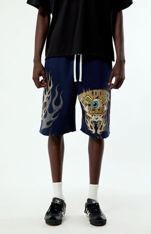 Eyeball Baggy Fleece Sweat Shorts image number 1