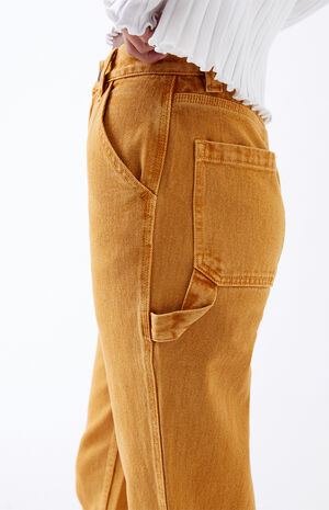 Gold High Rise Carpenter Pants image number 2