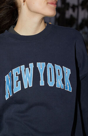Navy New York Crew Neck Sweatshirt image number 3