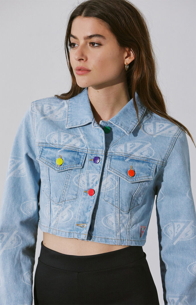 Guess X J Balvin Talia Cropped Jacket At Pacsun Com