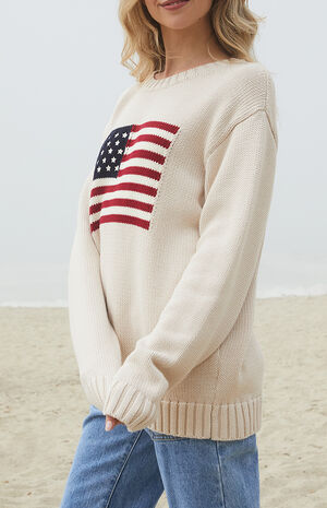 Nico American Flag Crew Neck Sweater image number 3