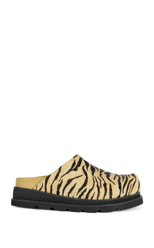 Women's Sarinda Tiger Calf Hair Flatform Mules image number 1