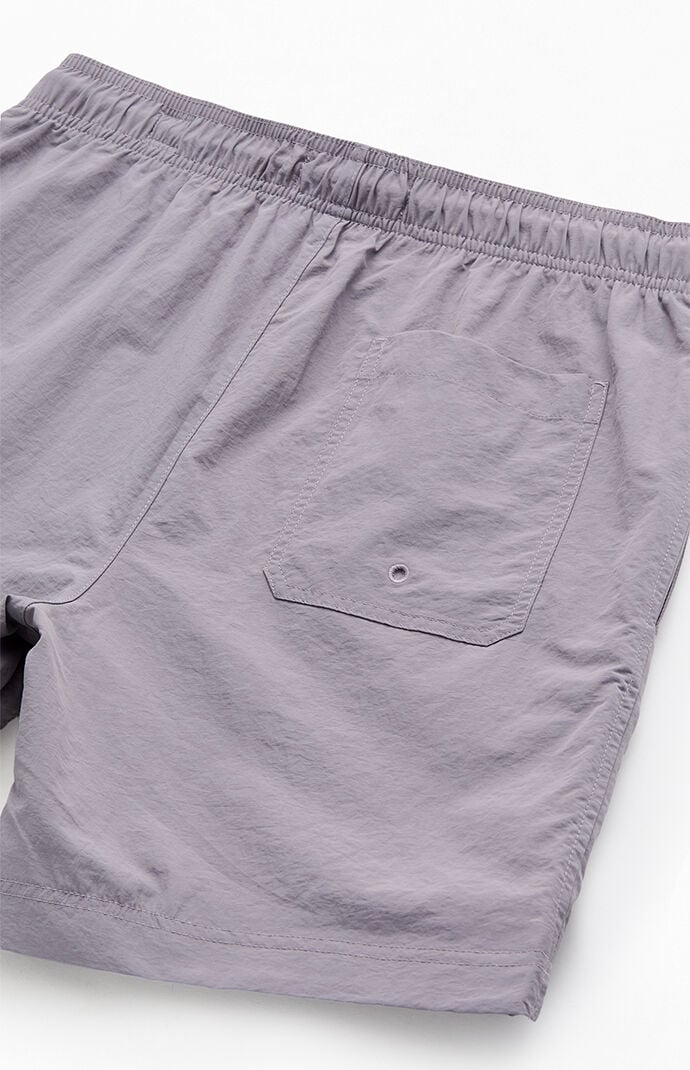 Pacsun Silver Collegiate 6.5" Swim Trunks