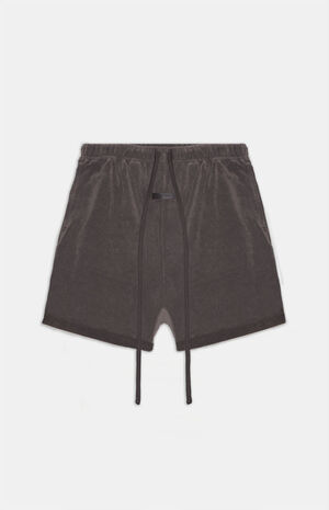 Off Black Terry Cloth Sweat Shorts image number 1