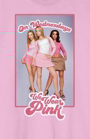 Mean Girls On Wednesday We Wear Pink T-Shirt image number 2