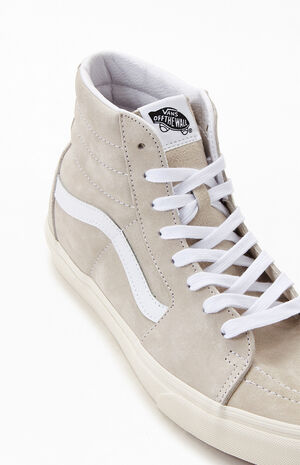 Oatmeal UA Sk8-HI Pig Suede Shoes image number 6