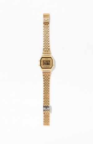 LA680WGA-9VT Gold Metal Vintage Watch image number 1