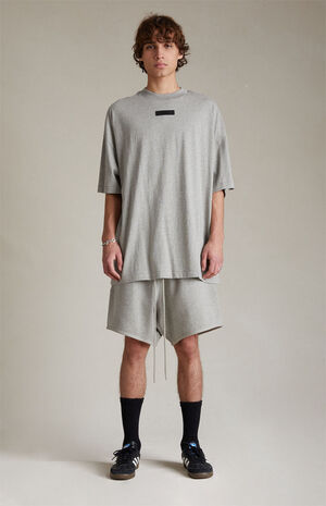 Dark Heather Oatmeal Sweat Shorts image number 5