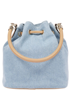 Bryce Jean & PU Bucket Bag image number 4