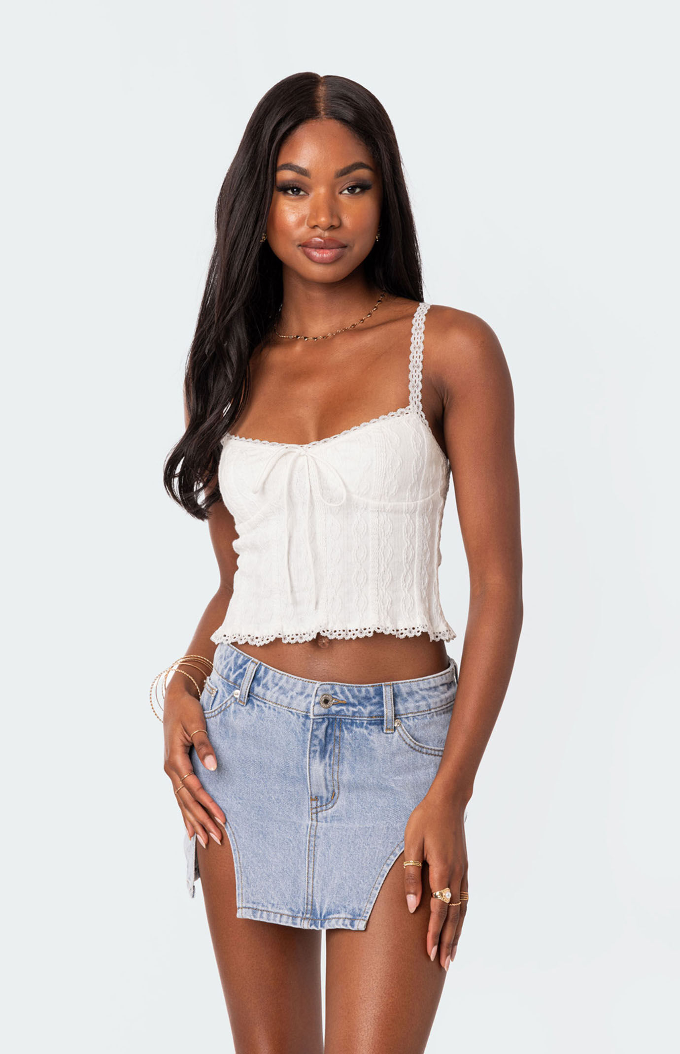 White knit hotsell tank top