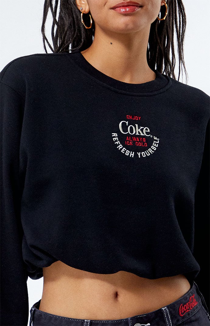 Coca cola hotsell cropped sweatshirt