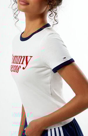 Script Slim Ringer T-Shirt image number 2