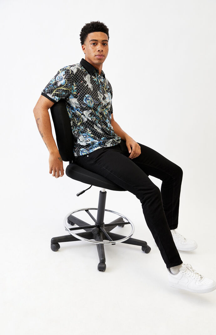 Paisley Flower Polo Shirt